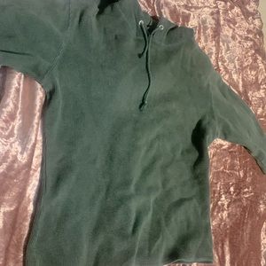 Green Short Sleeve Hoodie